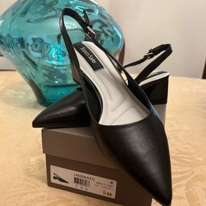 FrancoSarto sling back with square heel. NWOT Never worn.